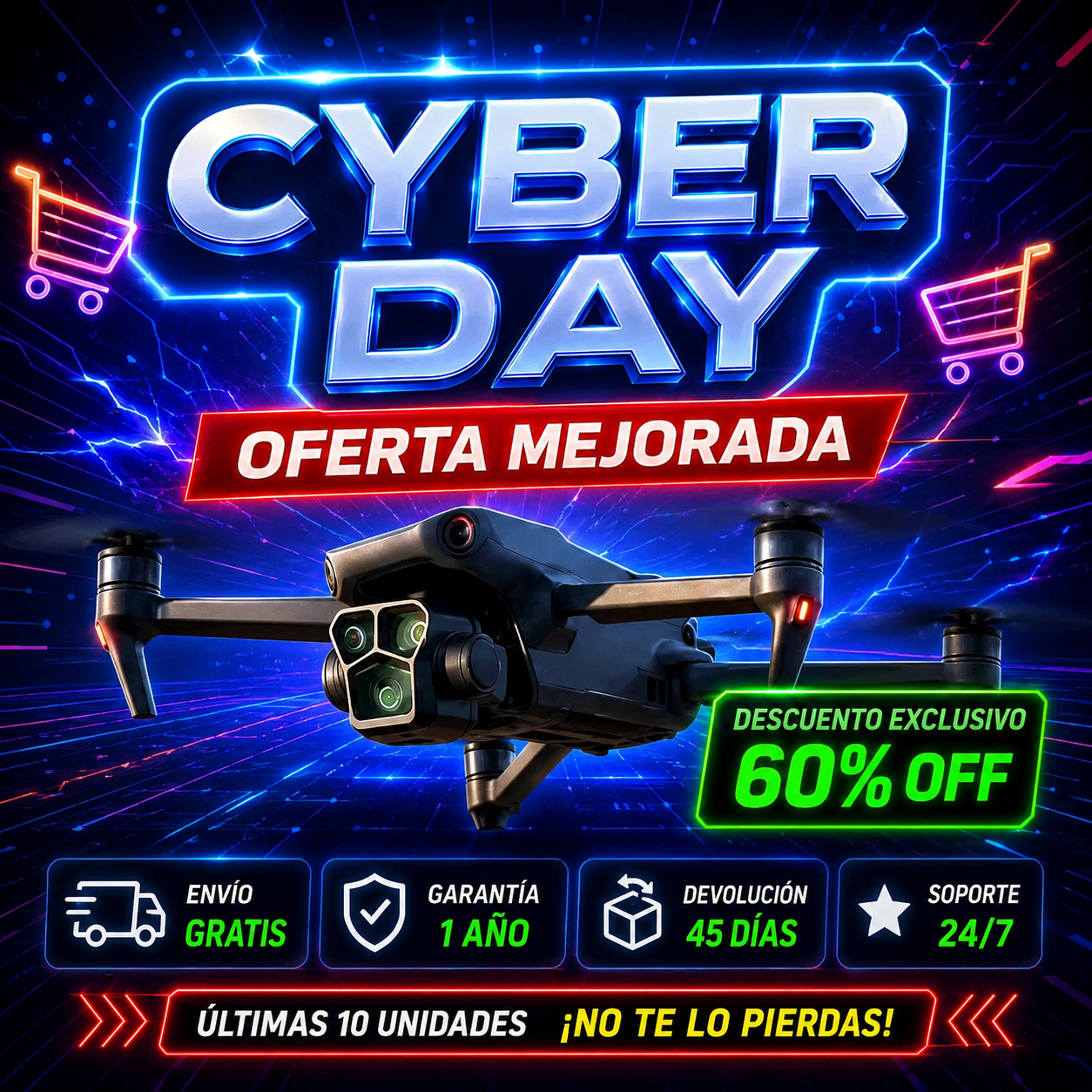 Dron 4k Full HD + EBook de Regalo